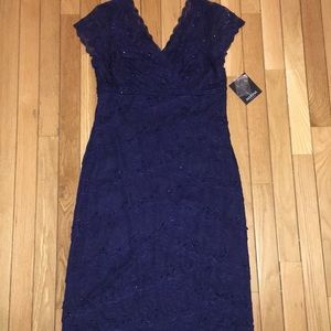 Navy lace dress